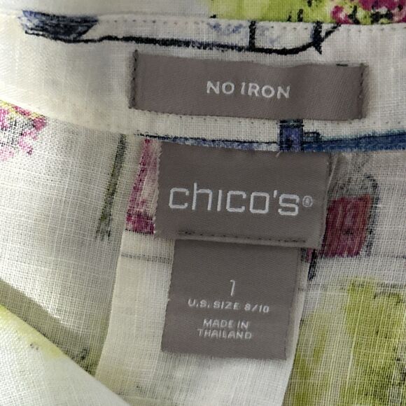 Chicos No Iron Linen Size 1 Us 8/10 EUC - Picture 8 of 11